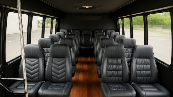 Interior of Charter Bus Company Barnstable's 15 Passenger Minibus in Barnstable