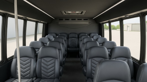 Interior of Charter Bus Company Barnstable's 18 Passenger Minibus in Barnstable