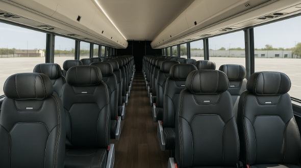 Interior of Charter Bus Company Barnstable's 28 Passenger Mini bus in Barnstable
