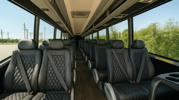 Interior of Charter Bus Company Barnstable's 30 Passenger Minibus in Barnstable