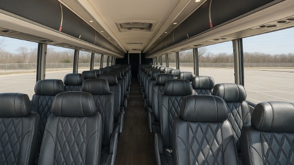 Interior of Charter Bus Company Barnstable's 50 Passenger Charter Bus in Barnstable