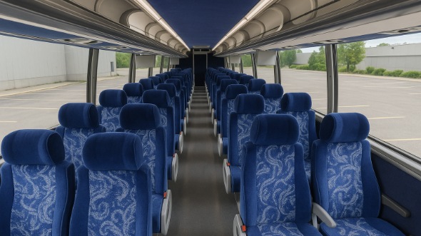 Interior of Charter Bus Company Barnstable's 54 Passenger Charter Bus in Barnstable