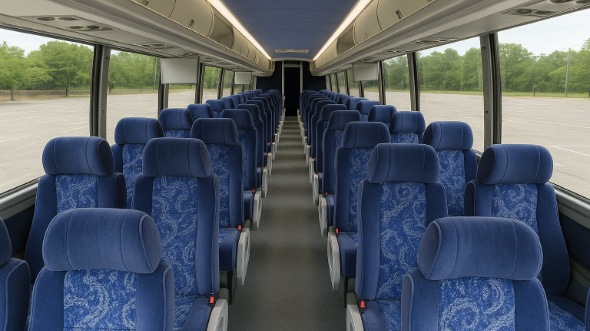 Interior of Charter Bus Company Barnstable's 55 Passenger Charter Bus in Barnstable