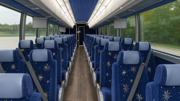 barnstable 50 passenger charter bus inside