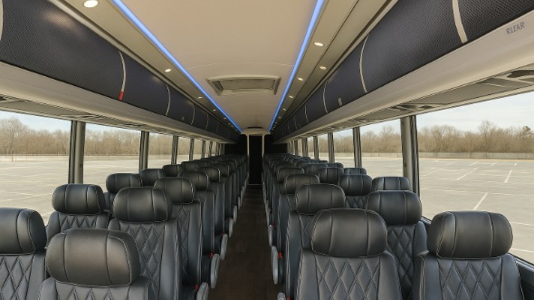 barnstable 54 passenger charter bus inside