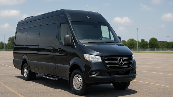 Exterior of Charter Bus Company Barnstable's Sprinter Limo in Barnstable