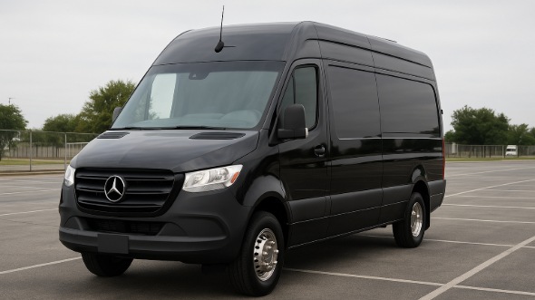 Exterior of Charter Bus Company Barnstable's Sprinter Van Rental With Driver in Barnstable